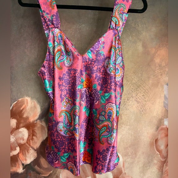 Pink and Purple Paisley Kathryn Cami Size S - Picture 1 of 4